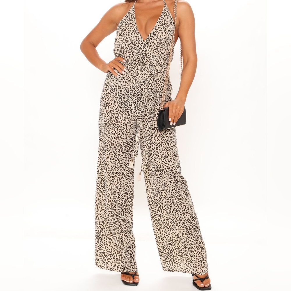 Fashion Nova Leopold print jumpsuit XL